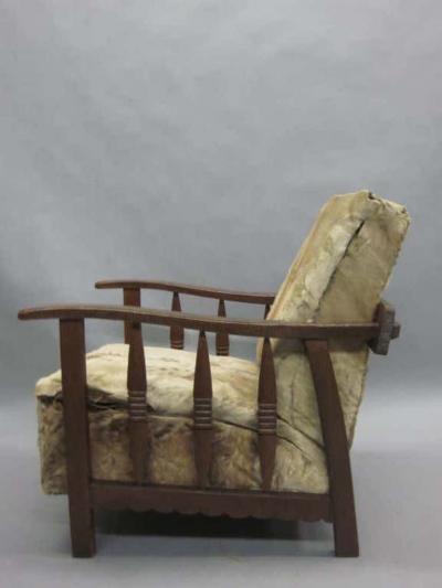 Pier Luigi Colli Pair of Italian Mid Century Modern Craftsman Lounge Chairs by Pierluigi Colli