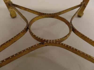 Pier Luigi Colli Pair of Italian Midcentury Hand Hammered Gilt Iron Benches by Pier Luigi Colli