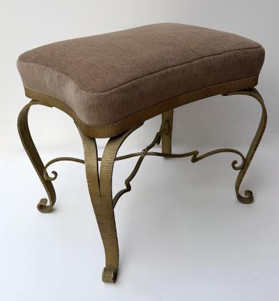Pier Luigi Colli Pair of Stools Gilt Wrought Iron by Pier Luigi Colli Italy 1950s