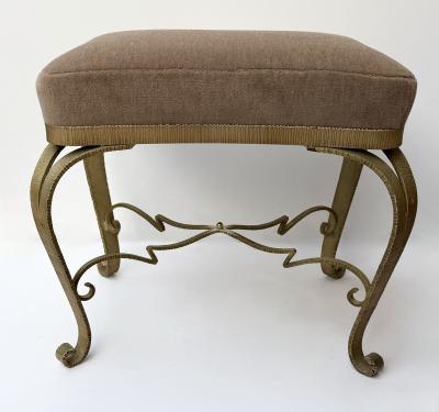 Pier Luigi Colli Pair of Stools Gilt Wrought Iron by Pier Luigi Colli Italy 1950s