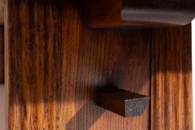 Pier Luigi Colli Pier Luigi Colli Oak wood sideboard with carved walnut inlays Italy 1940s