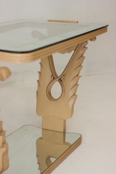 Pier Luigi Colli Wood and Gesso Cocktail Table by Pier Luigi Colli 1940 Italy