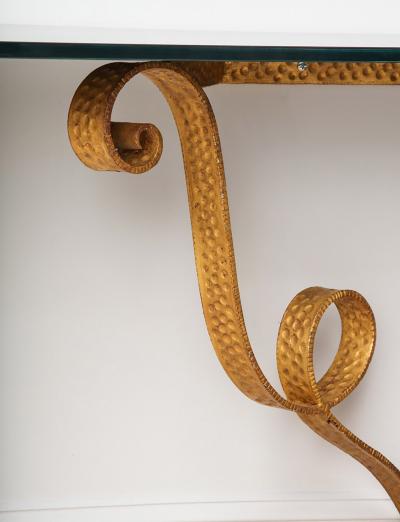 Pier Luigi Colli XX Century Italian Gilt Iron Console By Pier Luigi Colli