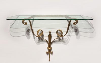 Pier Luigi Colli XX Century Italian Gilt Iron Console By Pier Luigi Colli