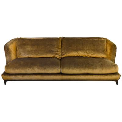 Pier Luigi Frighetto Pier Luigi Frighetto Brando Sofa in Gold Ochre Velvet