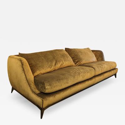 Pier Luigi Frighetto Pier Luigi Frighetto Brando Sofa in Gold Ochre Velvet