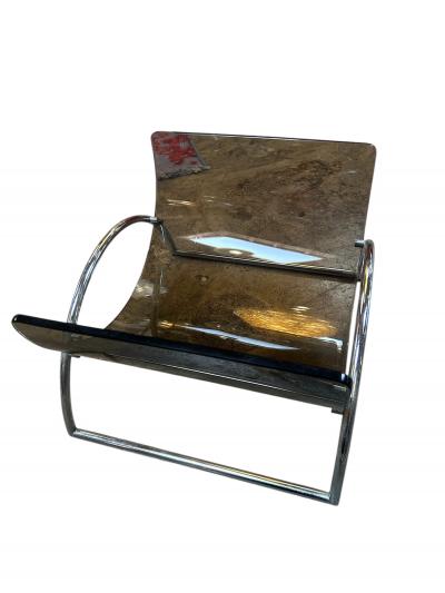 Pierangelo Gallotti Italian Lira Magazine Rack by Pierangelo Gallotti for Gallotti Radice 1980s