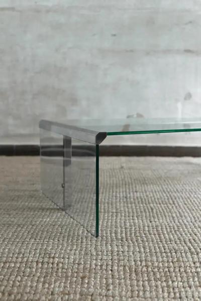 Pierangelo Gallotti Large Coffee Table In Glass And Metal By Pierangelo Gallotti For Gallotti Radice