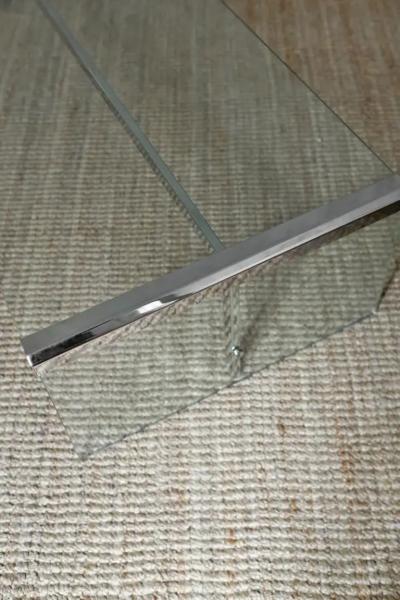 Pierangelo Gallotti Large Coffee Table In Glass And Metal By Pierangelo Gallotti For Gallotti Radice