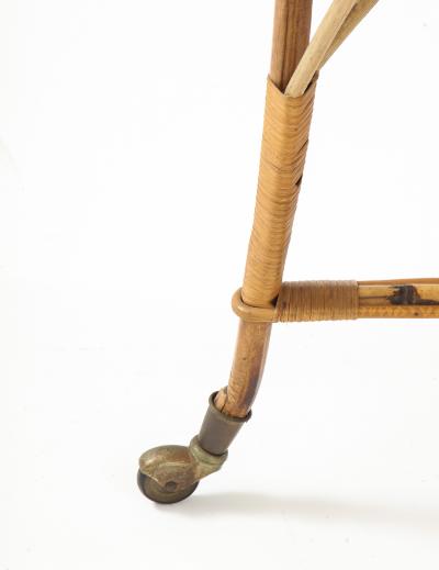 Pierantonio Bonacina Bonacina Rattan Rolling Cart