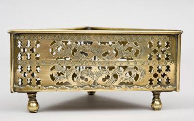 Pierced Brass Triangular Coaster