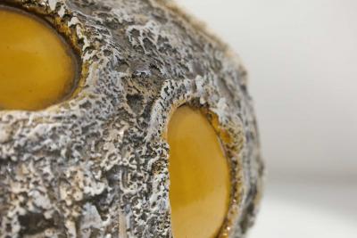 Pieri Tullio Pair of Monumental Brutalist Style Ceramic Lamps by Pieri Tullio dtd 1975