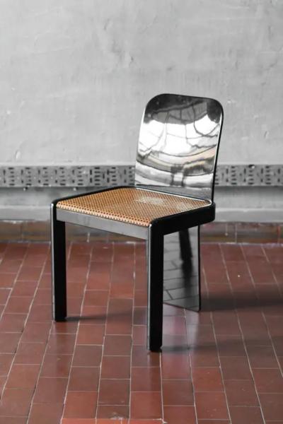 Pierluigi Molinari Dining set table 4 chairs by Pierluigi Molinari for Pozzi Milano 1960