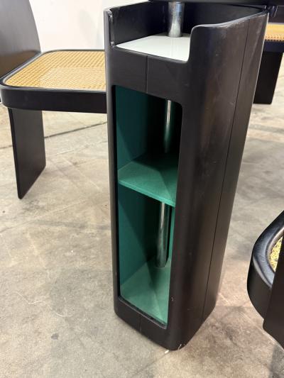 Pierluigi Molinari Pierluigi Molinari Game Table with Four Chairs Italy 1970s