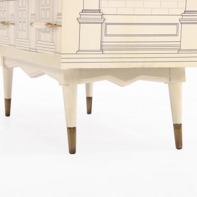 Piero Fornasetti An Italian Architectural Commode in the manner of Fornasetti C 1950 