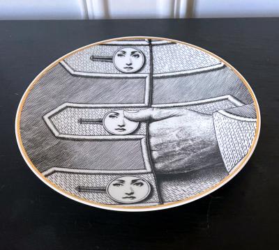 Piero Fornasetti Ceramic Julia Dinner Plate by Fornasetti for Rosenthal