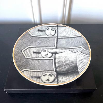 Piero Fornasetti Ceramic Julia Dinner Plate by Fornasetti for Rosenthal