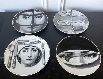 Piero Fornasetti Ceramic Julia Dinner Plate by Fornasetti for Rosenthal