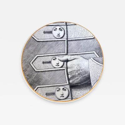 Piero Fornasetti Ceramic Julia Dinner Plate by Fornasetti for Rosenthal