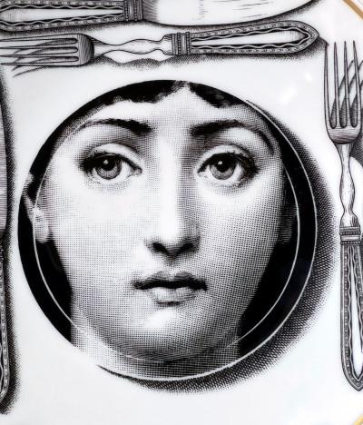 Piero Fornasetti Ceramic Julia Dinner Plate by Fornasetti for Rosenthal