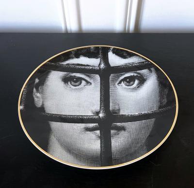Piero Fornasetti Ceramic Julia Dinner Plate by Fornasetti for Rosenthal