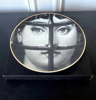 Piero Fornasetti Ceramic Julia Dinner Plate by Fornasetti for Rosenthal