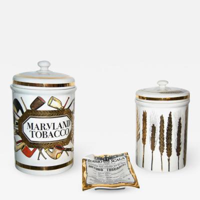 Piero Fornasetti Ceramic Vessels and Tray