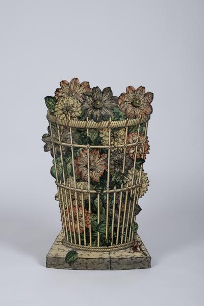 Piero Fornasetti Cesto Di Dalie Trompe Loeil Umbrella Stand by Piero Fornasetti Italy 1955