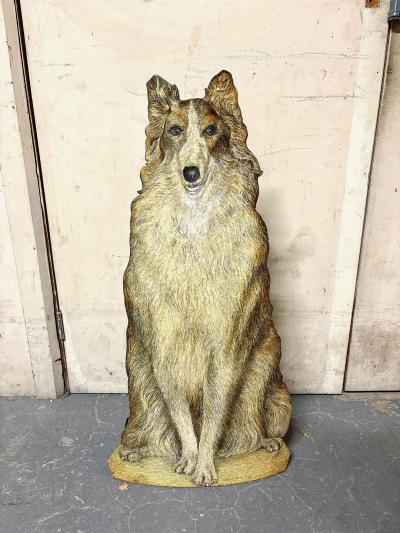 Piero Fornasetti Collie Lithographically Printed and Painted Metal Umbrella Stand