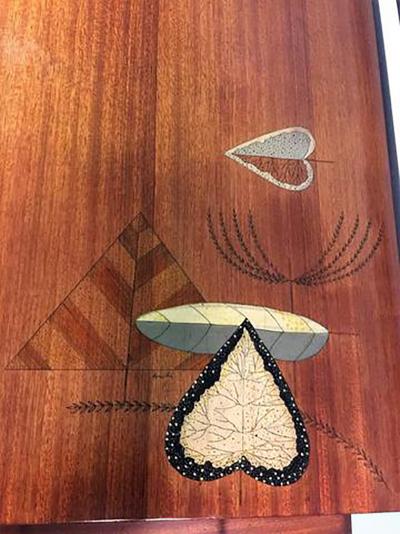 Piero Fornasetti Fantastic Signed Fornasetti Style Italian Mid Century Wood and Brass Bar Cart