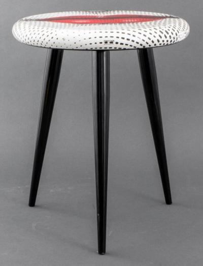 Piero Fornasetti Fornasetti Red Lip Lacquered Bocca Stool