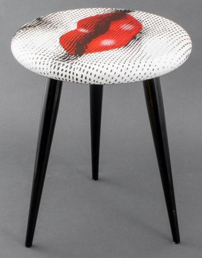 Piero Fornasetti Fornasetti Red Lip Lacquered Bocca Stool