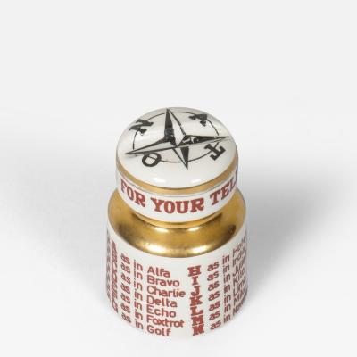 Piero Fornasetti Fornasetti paper weight with NATO phonetic alphabet with pen rest