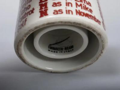 Piero Fornasetti Fornasetti paper weight with NATO phonetic alphabet with pen rest