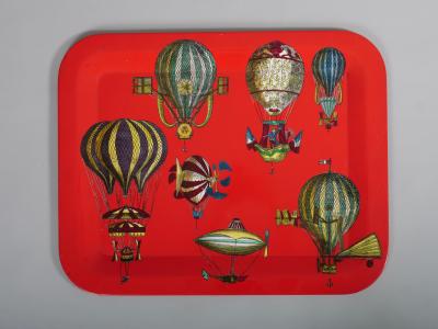 Piero Fornasetti Fornasetti tray fantastical hot air balloons c1950