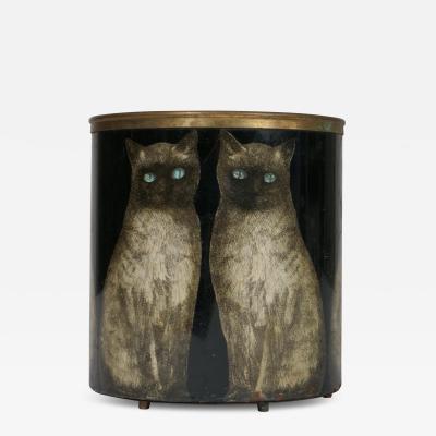 Piero Fornasetti Fornasetti waste basket bin Siamese cats