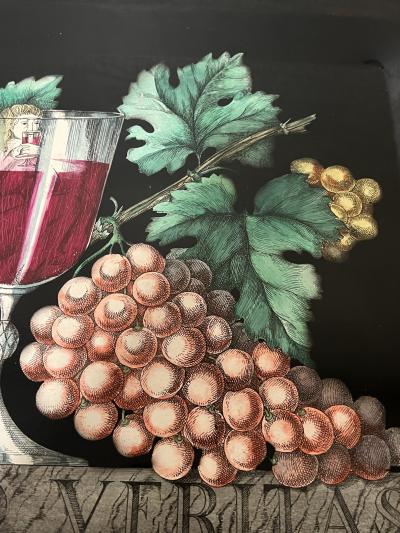 Piero Fornasetti IN VINO VERITAS LITHOGRAPHED TRAY BY PIERO FORNASETTI