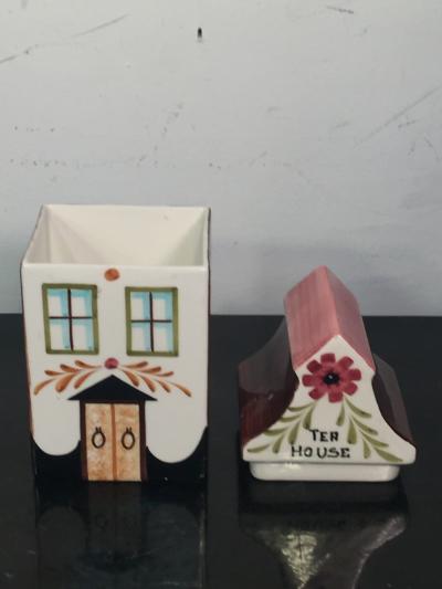 Piero Fornasetti ITALIAN MID CENTURY POTTERY FOUR BUILDINGS DESIGN KITCHEN WARE