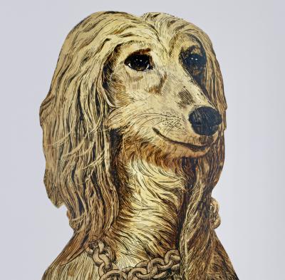 Piero Fornasetti Levriero Afgano Afghan Hound Dog Umbrella Stand Piero Fornasetti Italy c 1955