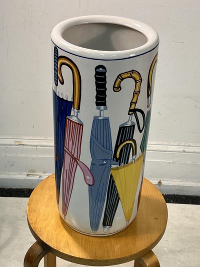 Piero Fornasetti MODERN CERAMIC UMBRELLA STAND IN THE MANNER OF PIERO FORNASETTI