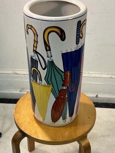 Piero Fornasetti MODERN CERAMIC UMBRELLA STAND IN THE MANNER OF PIERO FORNASETTI