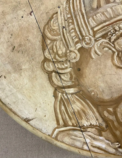 Piero Fornasetti Mid Century Modern Hand Painted Italian Center Table Fornasetti Style