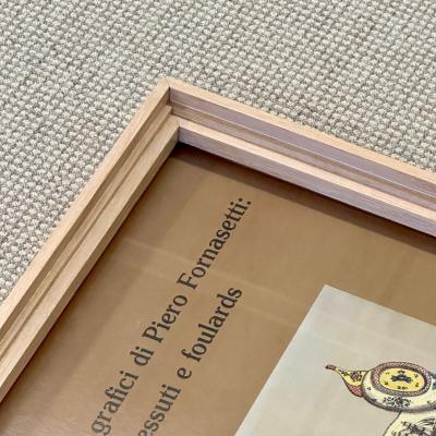 Piero Fornasetti Mid Century Modern Piero Fornasetti Exhibition Poster Decorative Art Framed