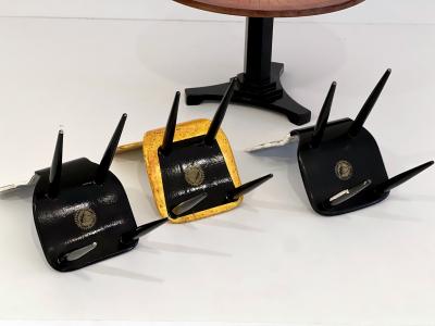 Piero Fornasetti Miniature Prototype Sole Table Chairs Set by Piero Fornasetti