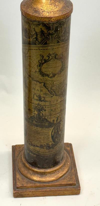 Piero Fornasetti Pair of Italian Mid Century Modern Table Lamps in Style of Piero Fornasetti 1950