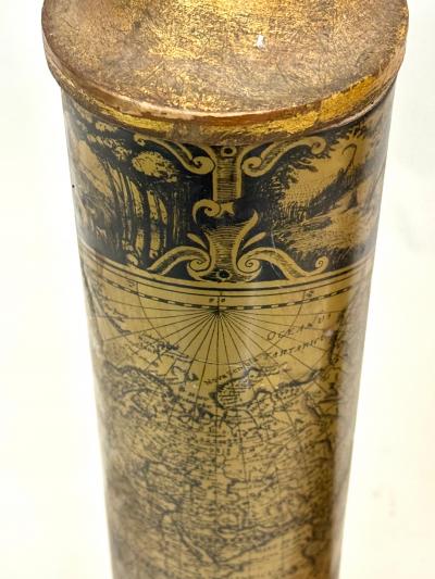 Piero Fornasetti Pair of Italian Mid Century Modern Table Lamps in Style of Piero Fornasetti 1950