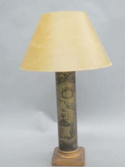 Piero Fornasetti Pair of Italian Mid Century Modern Table Lamps in the Style of Piero Fornasetti