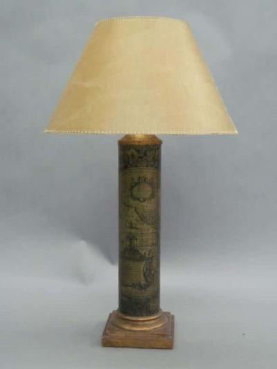 Piero Fornasetti Pair of Italian Mid Century Modern Table Lamps in the Style of Piero Fornasetti