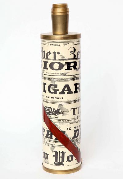 Piero Fornasetti Pair of News Paper lamps by Piero fornasetti