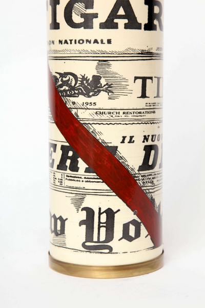 Piero Fornasetti Pair of News Paper lamps by Piero fornasetti